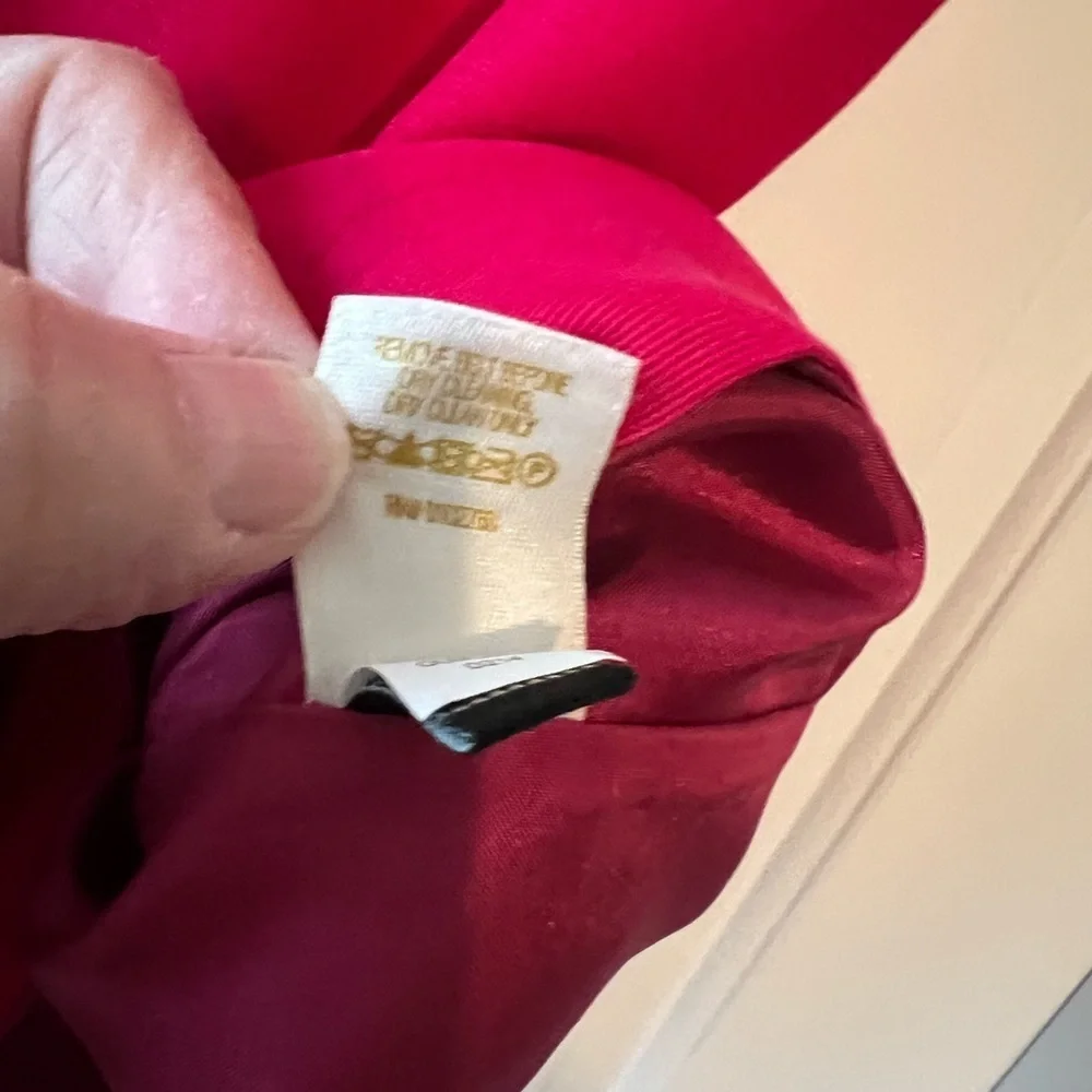 Kate Spade Raspberry Silk Blend Fit & Flare Belted Sleeveless Dress 4 GUC #1670